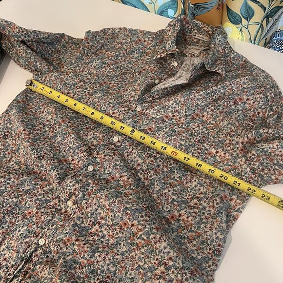 J. Crew Men’s Floral Long Sleeve Button Down Shirt Sz L Floral Relaxed Fit - Picture 7 of 8